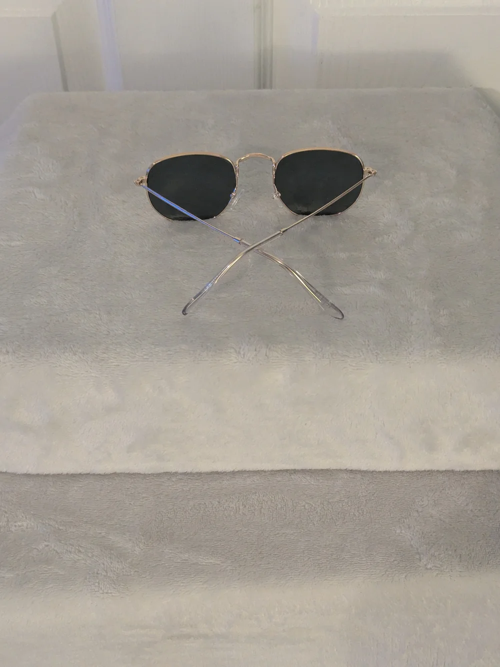 Corlin Eyewear Iga Gold Black Square Sunglasses UV400 NWOT